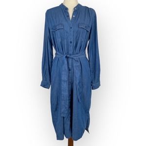 LAURIE FELT NWOT Denim Duster Dress Blue Size XS Casual Business Casual